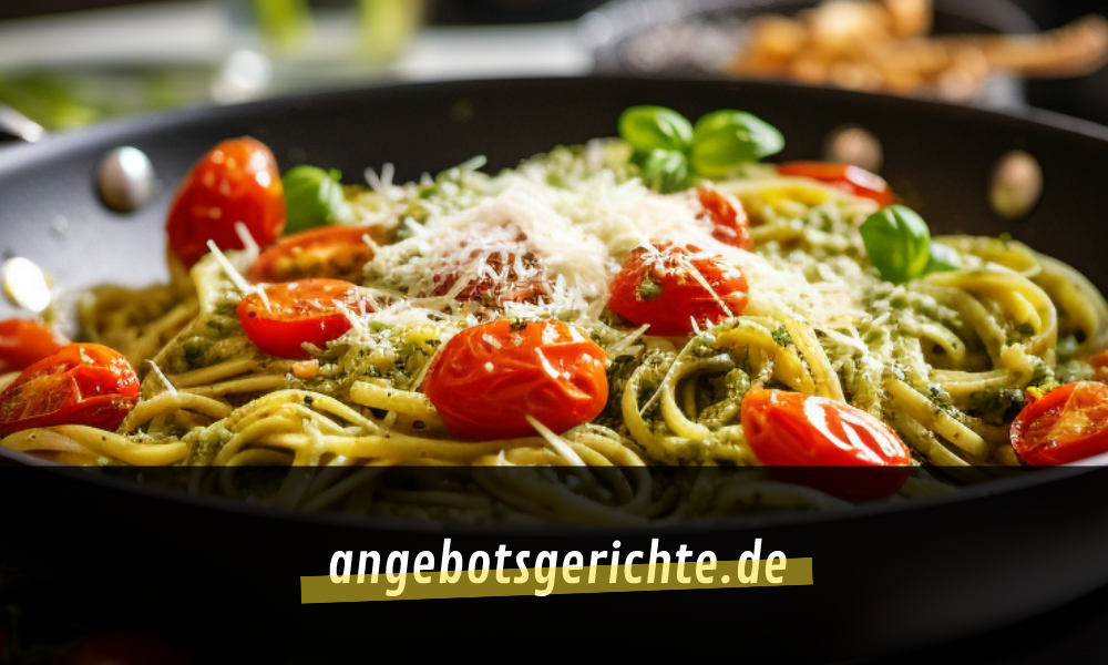 Nudeln mit Pesto, Pinienkernen und Tomaten Grundrezept + aktuelle Angebote